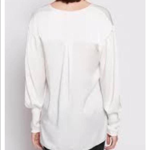 Joie Kynthia white blouse with pearl buttons. Size M - Picture 4 of 11